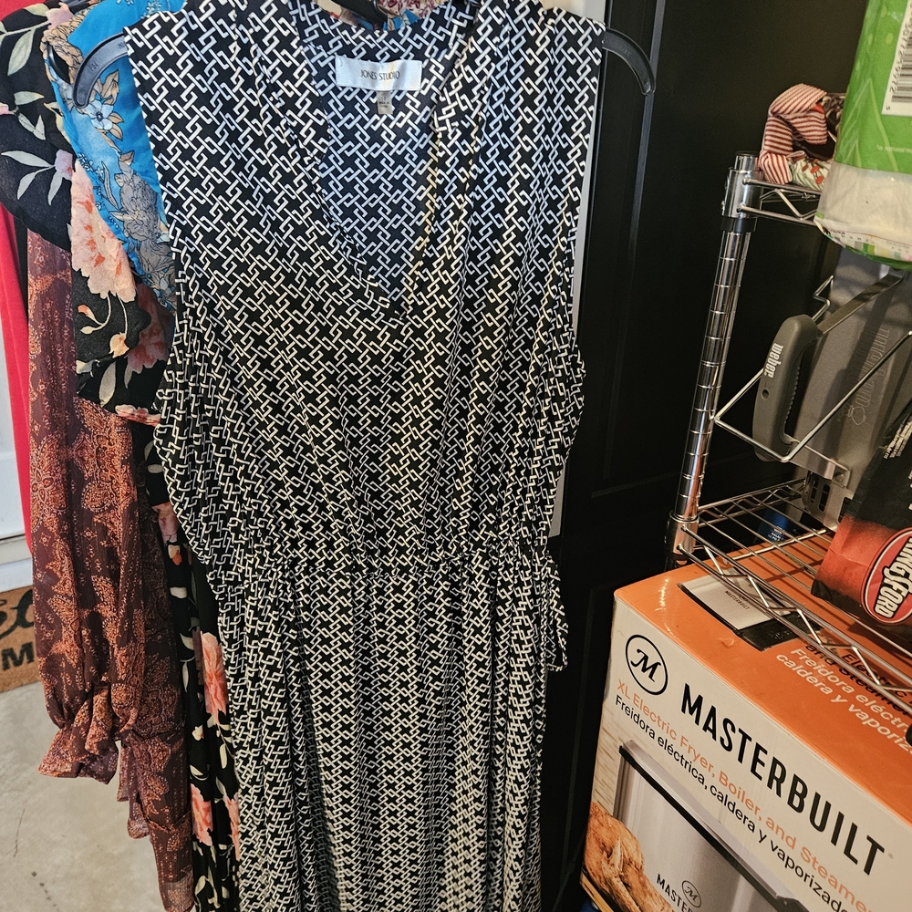 Black and White Patterned Dress